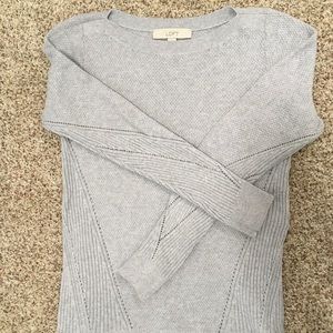 Ann Taylor LOFT Heather Grey Knit Sweater